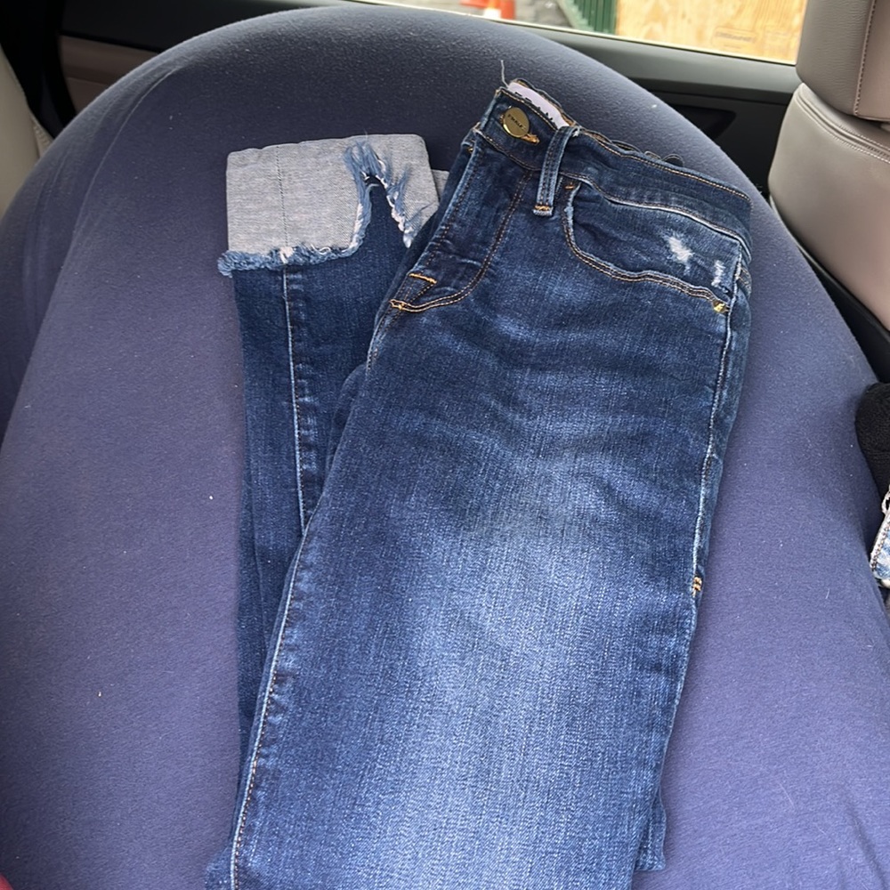 Frame denim le skinny de Jeanne Crop